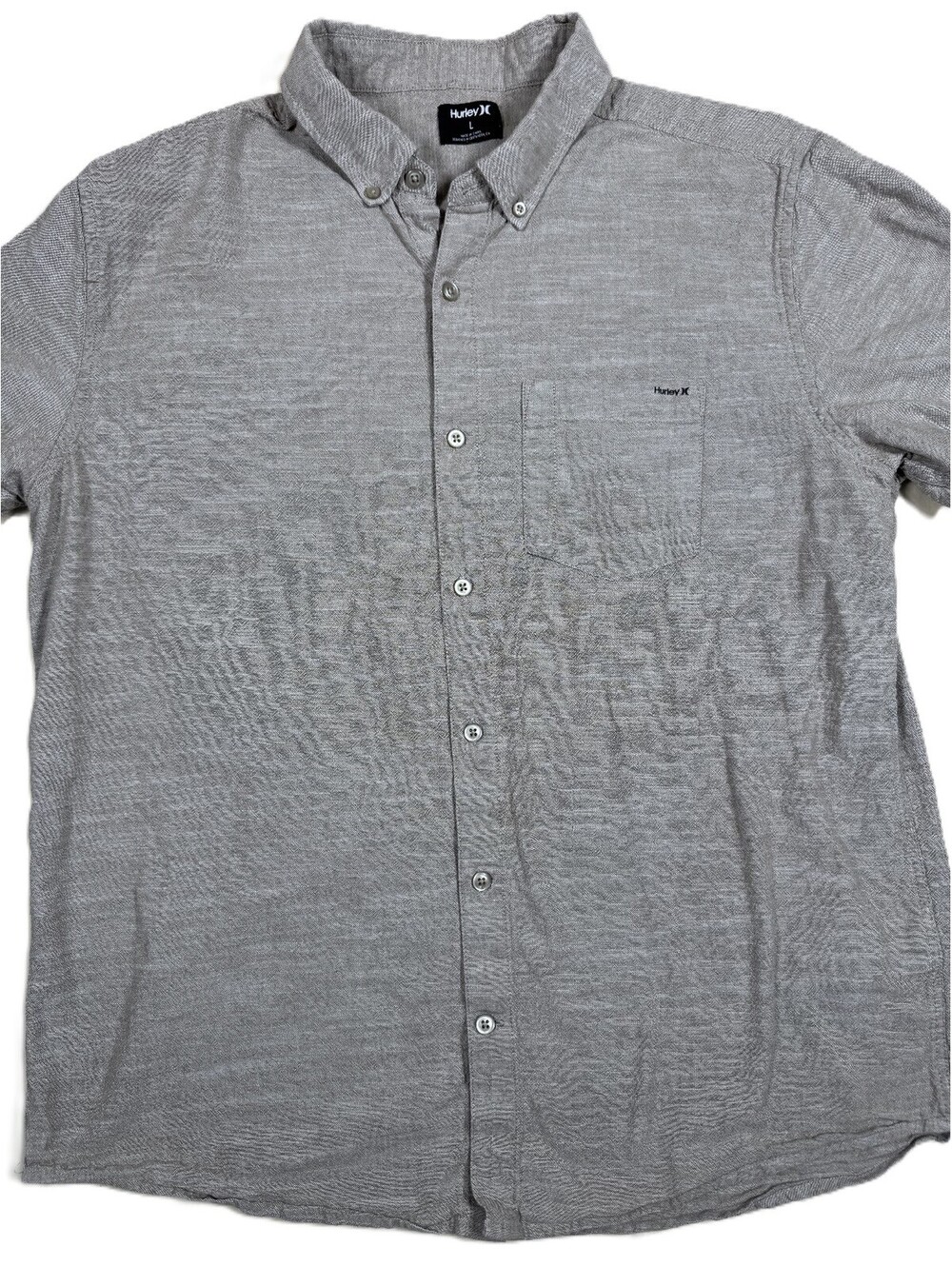 Hurley Men's Short Sleeve Shirt Large Khaki